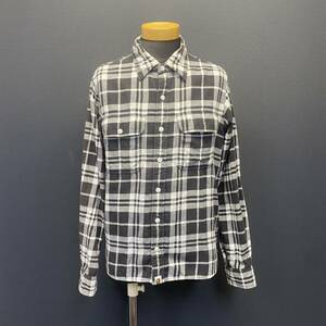 A BATHING APE Check shirt size S アベイシングエイプ 長袖シャツ チェック コットン メンズ 襟付き ネルシャツ ブラック