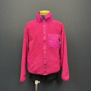 Patagonia FULL ZIP FLEECE JACKET パタゴニア フル ジップ フリースジャケット size 10 USA製 ピンク メンズ アウター キッズサイズ