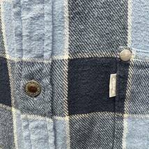 Levi's Silver Tab Check Shirt リーバイス シルバータブ チェック シャツ size XL ブルー ボタン オーバーサイズ_画像3