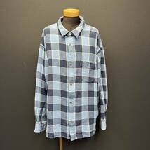 Levi's Silver Tab Check Shirt リーバイス シルバータブ チェック シャツ size XL ブルー ボタン オーバーサイズ_画像1