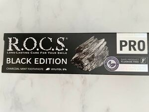  new goods tooth paste charcoal lock s Pro R.O.C.S. black edition charcoal mint 1 pcs 94g