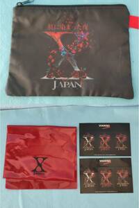 ■ XJAPAN　YOSHIKI　紅に染まった夜　トラベルポーチ＆ステッカー＆袋