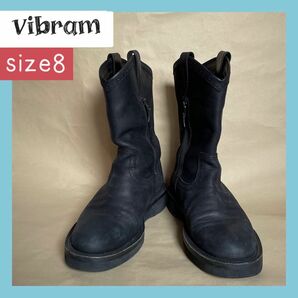 ★vibram★ビブラム★ブーツ サイズ8 メンズ 26cm ブラック 黒