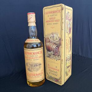 《未開栓・未使用品》GLENMORANGIE グレンモーレンジ 10年 旧ボトル 750ml 43% スコッチウイスキー ブリキ缶ケース付 