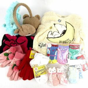  Peanuts Snoopy other gloves socks ear present . sleeper etc. 10 point set unused have together large amount baby Kids for girl 