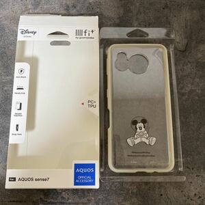 2313046 グルマンディーズ ディズニーキャラクター IIIIfit Clear(イーフィット クリア) AQUOS sense7 対応 ケース ミッキーマウス