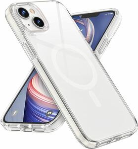 2306130 MILPROX iPhone 14 ケース Magsafe対応 マグネット搭載 クリア 耐衝撃 カバー 抗菌 黄変防止 超軽量 耐久性 指紋