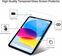 ProCase iPad 10世代 フィルム 10.9インチ 2022 全面吸着タイプ 硬度9H クリア強化ガラス 画面保護フィルム 貼る工具付き (1枚)_画像3