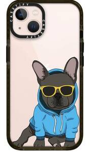 9 レビューCASETiFY インパクトケース iPhone 13 - Hipster Frenchie Black - クリア ブラック