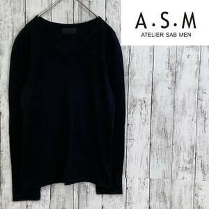 ATELIER SAB MEN* marks li feed b men * men's long sleeve T shirt long T* size 48 55-125