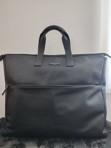 * beautiful goods *Ermenegildo Zegna L me screw rudo* Zegna all leather high capacity tote bag *A4 surplus *