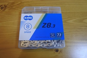 【新品】KMC Z8.3チェーン（8速用）　1/2”×3/32”　116L　ミッシングリンク付