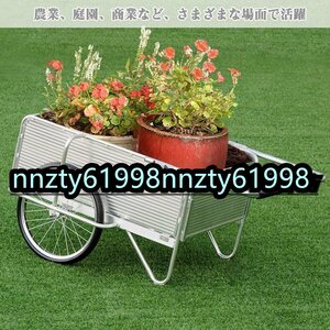 アルミリヤカー 折りたたみ式 軽量 手押し ノーパンクタイヤ 耐荷重120kg 運搬台車組立式アルミリヤカー アルミ製 運搬 農作業 台車