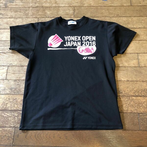YONEX 黒Tシャツ　ユニS YONEX OPEN JAPAN 2016
