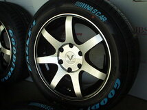 GIBSON CAMYURA 17x7 +38 6-139.7 ブラック/ポリッシュ GOODYEAR NASCAR 215/60R17 200系 ハイエース レジアスエース ギブソン_画像4