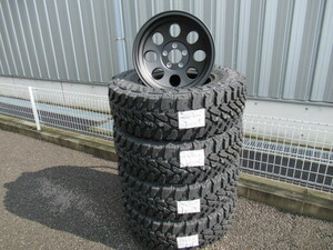 JIMLINE TYPE2 16x8 +0 5-114.3 YOKOHAMA GEOLANDAR M/T G003 245/75R16セット デリカD5 要オーバーフェンダー ジムライン