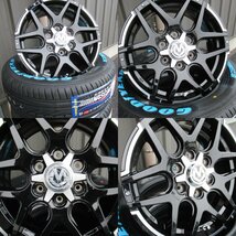 WEDS MUDVANCE 04 17x6.5J +38 6-139.7 BK/POL GOODYEAR NASCAR 215/60-17セット 200系ハイエース_画像2