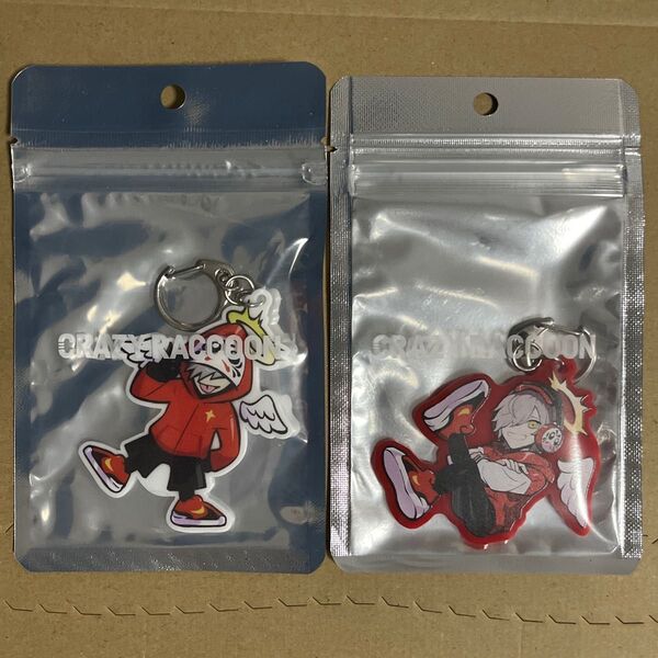 crazyraccoon CRストア だるま 新旧 アクリルキーホルダー