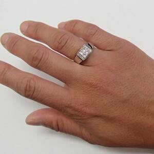12号 pt900 0.8ct ダイヤ リング プラチナ 指輪 プリンセスカット ダイヤモンド