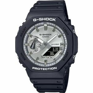 送料無料 セール★新品 カシオ正規保証付き★G-SHOCK GA-2100SB-1AJF 銀色 シルバー色文字盤 ブラック 薄型 カシオーク メンズ腕時計