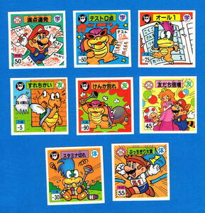 ■当時物 永谷園【 スーパーマリオ マイナーシール】10枚一括　1989年頃 シール スーパーマリオ3