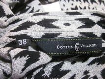 COTTON VILLAGE　コットンヴィレッジ　チマヨ　オルテガ　ネイティブ　民族　総柄　モノトーン　グレー　ブラック　コットンシャツ　38_画像10