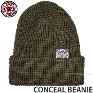 1円～ INDEPENDENT CONCEAL BEANIE ARMY OS インディペンデント コンシール ビーニー スケボー 帽子 小物 ストリート [同梱不可]