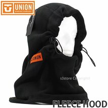 1円～ UNION FLEECE HOOD Black OSFM ユニオン 22-23 スノーボード スノボ フードウォーマー フェイスウォーマー 防寒 SNOW [同梱不可]_画像1