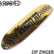 1円～ KROOKED ZIP ZINGER GOLD FOIL 7.75in クルキッド ジップ ジンガー デッキ スケートボード スケボー 板 [同梱不可]_画像1