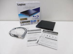 家電祭 未使用品!! ロジテック ブルーレイドライブ LBD-PUD6U3LBK Logitec for Windows ポータブル 周辺機器 外付け ブラック 自宅保管品