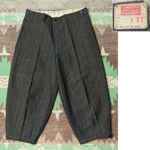 1920s30s 【デッドストック】Wool Knickers 20年代 ニッカーズ W29.5 ニッカーボッカー ブリーチズ ジョッパーズ ワーク パンツ ビンテージ