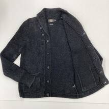 RRL ブラック インディゴ コットン ニット ショールカラー カーディガン 黒 Sサイズ ダブルアールエル ラルフローレン セーター 3070097_画像5