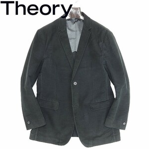 ◆Theory セオリー ストレッチ コットン モールスキン 2釦 ジャケット 黒 ブラック 40