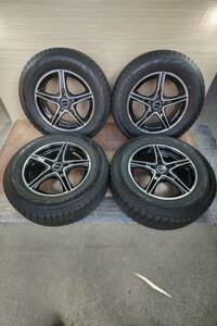 中古タイヤホイール　YOKNHAMA ice GUARD iG70 215/65R16 98Q BRIDGESTONE BALMINUM 16×6.5j +38 5H114.3 バリ山 A32