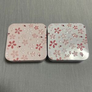 カルディ 桜缶 ピンク、ブルー 計2点