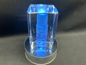 〇Fb左8〇80 レオピン誕生50年 キヨーレオピン クリスタル 3Dクリスタル LEDライト 台座 回転 ディスプレイ インテリア 置物 飾り