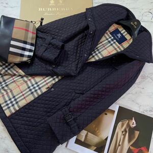 超美品BURBERRY LONDON 三陽商会正規品〜日本製!!★キルティングジャケットコート★参考価格14万　バーバリーコート　レディース　大きめ