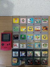  ゲームボーイカラー本体+ソフトイ30枚セット/ロックマン/北斗の拳/ ポケモン/カエルの為に鐘は鳴る/ドラゴンクエスト/遊戯王/タートルズ2_画像1