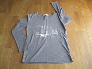 Cber Client グレー　ロンT　ロングTシャツ　レディースM　tabi 風車デザイン