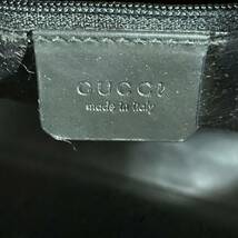 3367- GUCCI グッチ ワンショルダーバッグ 肩掛けバッグ レザー ブラック 黒 フォーマルバッグ レディース 鞄_画像8