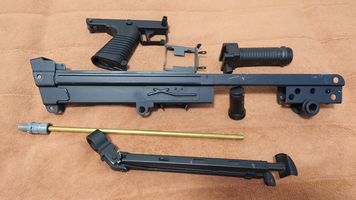 実物 FN M249 MINIMI SAW ミニミ 二脚 バイポッド 新型 初期( 首振り