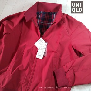 新品 S ユニクロ UNIQLO スウィングトップ ジャケット レッド 濃赤系 S サイズ