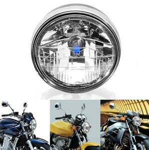 バイクヘッドライト マルチリフレクター led h4 180 本体 汎用 社外 カブ CB400SF XJR 400 RZ ホンダ ヤマハ 純正タイプ カスタム 013