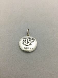 GUCCI　グッチ　 ブラインドフォーラブ　タイガー　ネックレストップ　シルバー　アクセサリー　925【B576309】