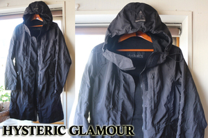 hi stereo likshysterics Hysteric Glamour hystericglamour thin coat black polyester 100% collar height long coat lady's 