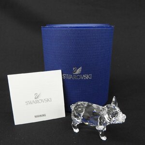 【美品】Swarovski スワロフスキー 置物 ピグレット 子ブタ 5004707 箱付 851109751 1030