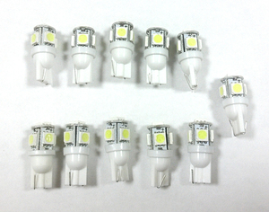 22個セット 高輝度 T10/T16 SMD15連級ウェッジ球 20個+保証2個　12V.