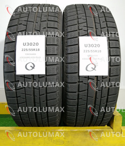 225/55R18 98Q Yokohama iceGUARD iG50 PLUS 中古 スタッドレスタイヤ 2本セット ヨコハマ U3020.Q