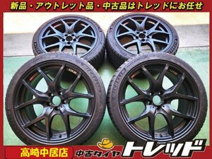 高崎中居店 中古サマータイヤセット ◎2017年製◎ SSR GTV3 18インチ 8.5J +44 5H/100 × ミシュラン パイロットスポーツ4 235/40R18