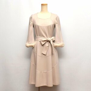 TO BE CHIC トゥービーシック 毛100% ウール ワンピース SIZE:40(L) [H106644]